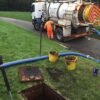AE & AT Lewis tanker emptying a septic tank