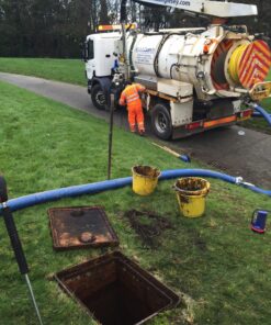 AE & AT Lewis tanker emptying a septic tank